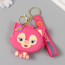 A keychain wallet with a carbine, strap silicone 