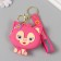 A keychain wallet with a carbine, strap silicone "kitten with a flower" 3x8.5x8.3 cm