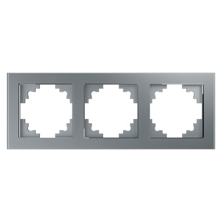 3-seater frame, glass, Catherine series, GFR00-7003-03, silver