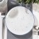 Porcelain plate flat dots nube, d = 20 cm, white color