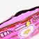 Cosmetic bag with a handle, raspberry color