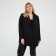 Women's jacket with a Mist Plus-Size belt, size 58, black color