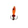 Mormyshka check orange, black eyes + beads, weight 1 g