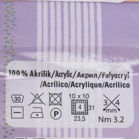 Yarn "Sekerim Bebe" 100% acrylic 320m/100g (212 Petrol)-3