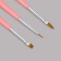 Set for building and design of nails: flat brush - Dots 2 pcs, flat brush - Pusher, Pink color