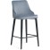 Metal Baric atani stool/velor, black/gray 48x44x97 cm