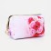 Cosmetic bag with lightning, white/pink color
