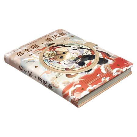 Gift notebook, A6+, 132 sheets, color block, with a curly refrain, on the magnet "cat", mix-5
