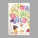 Sticker of plastic interior color "Girl with a cat and a bouquet" 2 sheets 30x90 cm