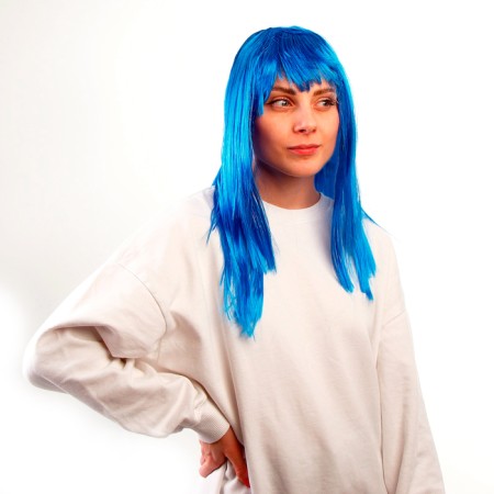 Carnival wig "beauty", blue color-2
