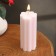 Candle-cylinder "four-leafer", 4.5x10.5 cm, light pink, 6 hours