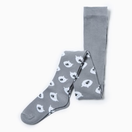 Pantyhose children's kaftan "bears" 92-98 cm, gray