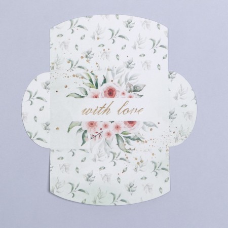 Envenue for certificate with embossing "With Love" 10.5 x 7-4