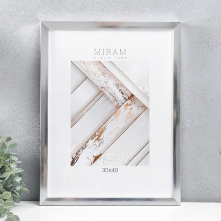Photo frame Plastic "Mira" 30x40 cm silver (plastic screen)-1