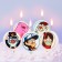 Candle for the cake "Happy Birthday!", 5 pieces, gravity farz