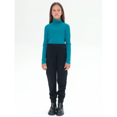 Pants for girls, height 152 cm, black color-4