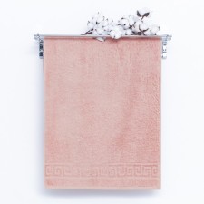 Trush towel with a border 50x90 cm, beige, cotton 100%, 430g/m2