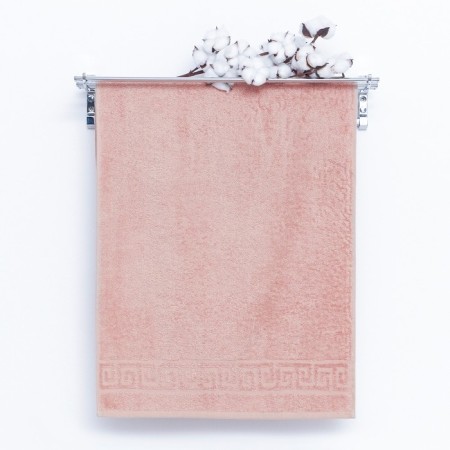 Trush towel with a border 50x90 cm, beige, cotton 100%, 430g/m2