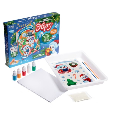 New Year's set for drawing Ebru “New Year! Snowman"-3