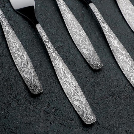 A set of dining rooms "Uralochka", h = 20 cm, thickness 2 mm, 6 pcs, silver color-1