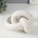 Polystone souvenir "Abstract node" White with black interspersed 16.5x15x13 cm