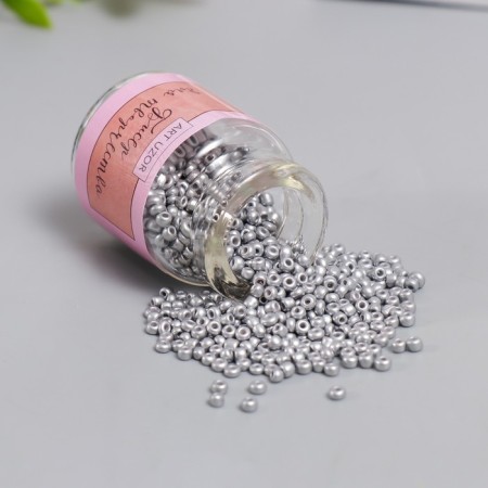 12/0 round beads in the bottle "silver" 20 g-1