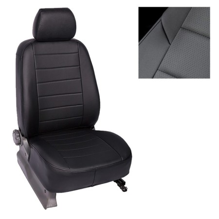 Autorekhly for Mitsubishi Lancer IX Sedan, 2000-2010, black, eco-leather, set