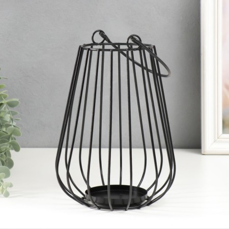 Summary Metal for 1 candle "Loft. Vazon" black 22x15x15 cm-1