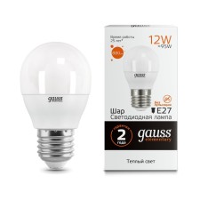 LED LED ELEMENTARY 12W ball 3000K TEP. Bel. E27 880LM GAUSS 53212