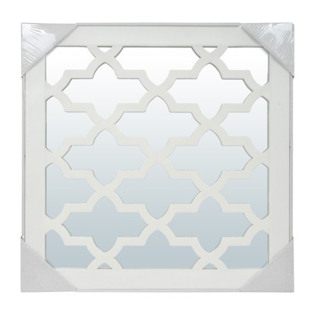QWERTY mirror "Venice", decorative, 40x40 cm, white color-1