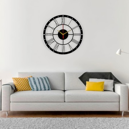 Wall clock, series: interior, "Roman numbers", smooth move, D-40 cm, mod. 8058-1