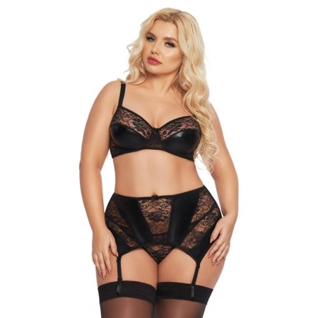 Open Softline Collection Joana set, Black color, XXXL size