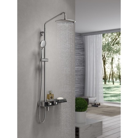 Lemark Tropic LM7009C bath mixer, single -leaf, tropical shower, watering can, chrome/black 90371-1