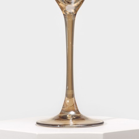 A set of glass glasses for champagne "Golden Honey", 160 ml, 4 pcs-3