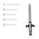 Toy inflatable "sword", 80 cm, color mix