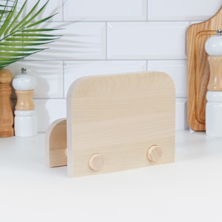 A set of cutting boards from birch on a stand, 2 pcs, 20x20 and 24x24 cm.-4