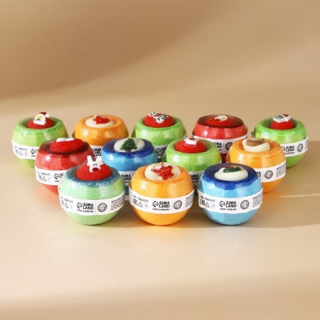 New Year. A bomb for a bath with a toy, 140 g, mix-1
