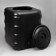 Shower tank, 150 liters, with a lid, with a crane thread, black