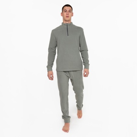 Male thermal underwear, size 54-56 (height 180-186 cm), gray color, fleece, 100% polyester-1