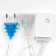 Garland "fringe" 2.4 × 0.9 m with nozzles "Stars", IP20, transparent thread, 138 LED, glow blue, 8 modes, 220 V