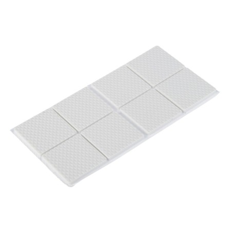 Furniture square liner tundra, size 38 x 38 mm, 8 pcs, polymer, white color-1