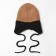 Children's hat minku rr 52-54, beige/black color