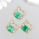 Decor for creativity metal, rhinestones "Rhombinitis" 2.6x2.4 cm
