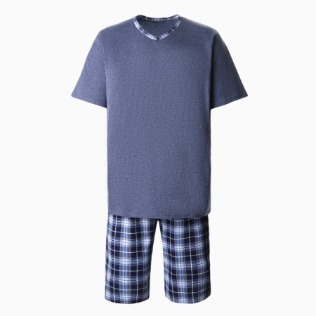 Kit (T-shirt/shorts) male, color gray-blue, size 68
