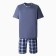 Kit (T-shirt/shorts) male, color gray-blue, size 68