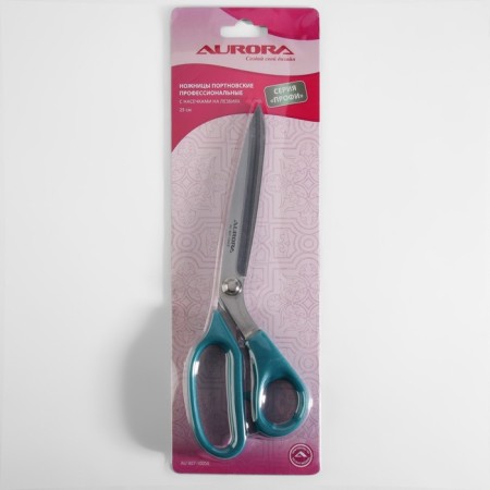 Portnovsky scissors, professional, mowed blade, 9.8 ", 25 cm, dark turquoise color-4