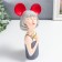 Polystone souvenir "Girl with ears with flower/star" MIX 7x5x21.5 cm