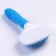 Brush of wool with elongated silicone teeth and massage effect, 9.8 x 18.5, blue