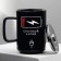 Ceramic “Urgent charge” mug, 250 ml, black color