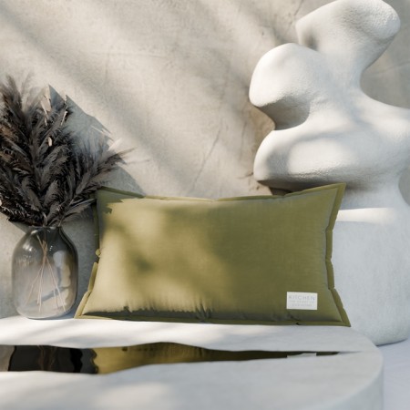 Ethel pillow, 30x50+1 cm, green, 100% cotton